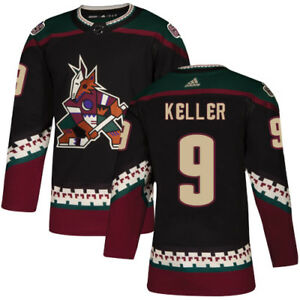 Men's Arizona Coyotes #9 Clayton Keller Black Stitched NHL Jersey